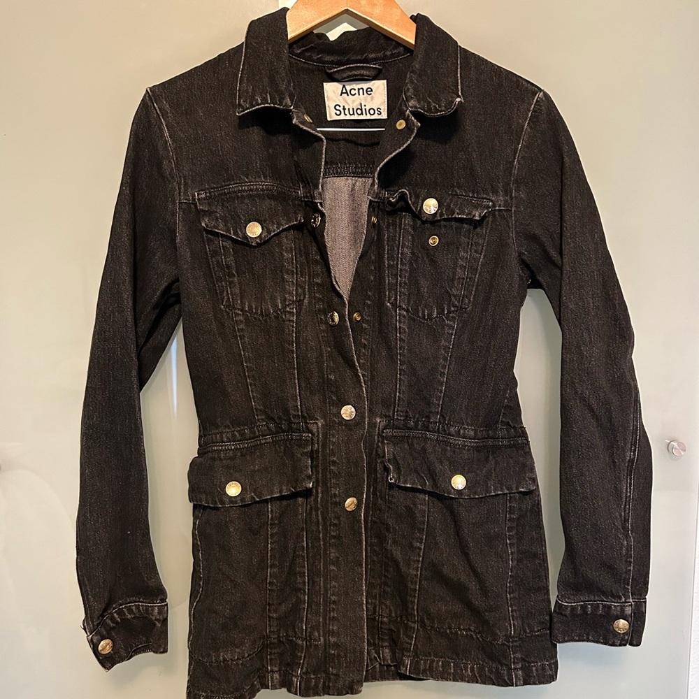 Acne Studios Gwen Black Denim Jacket